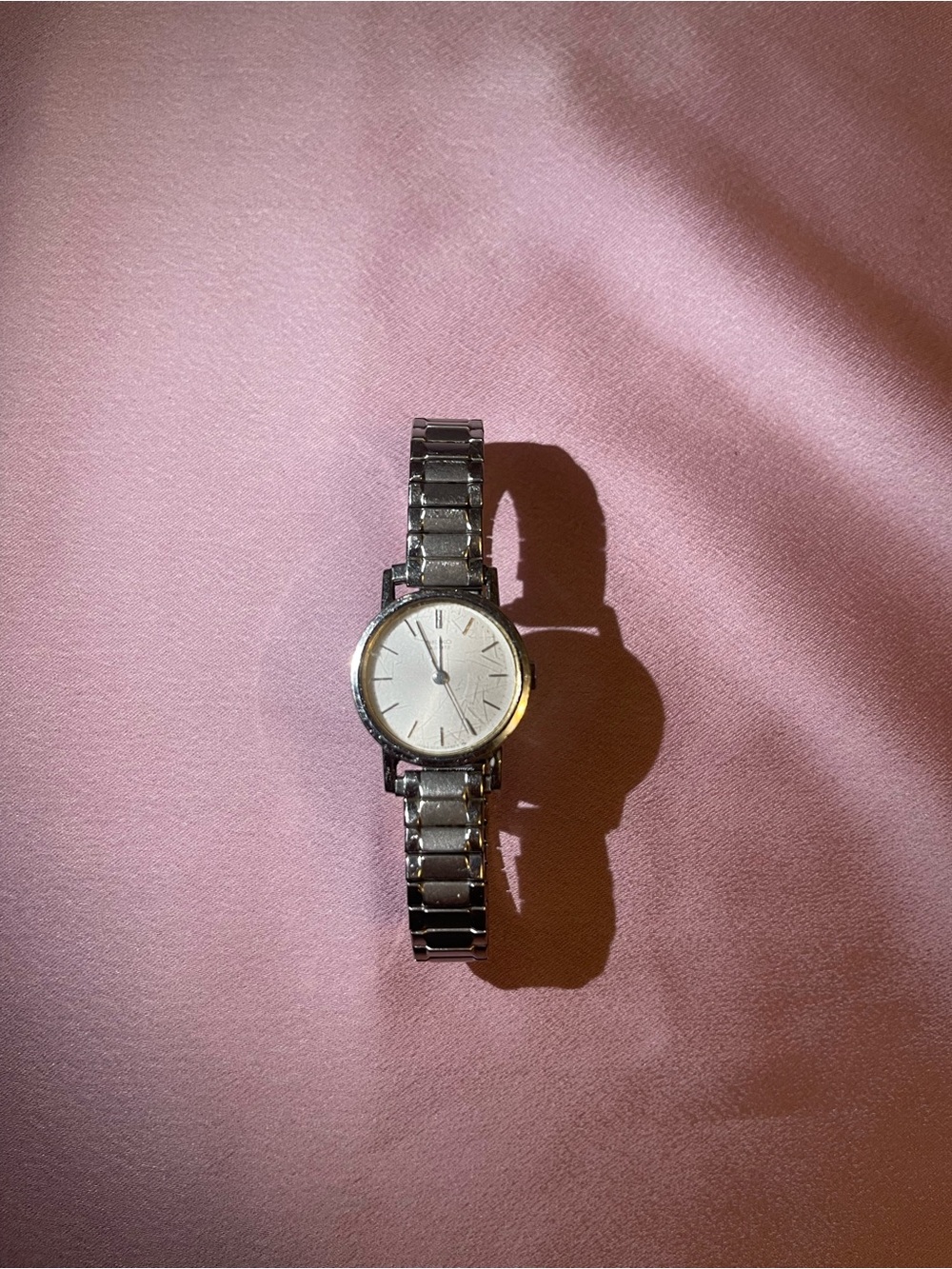 Seiko Silver Stainless Steel Women's Watch with White Dial